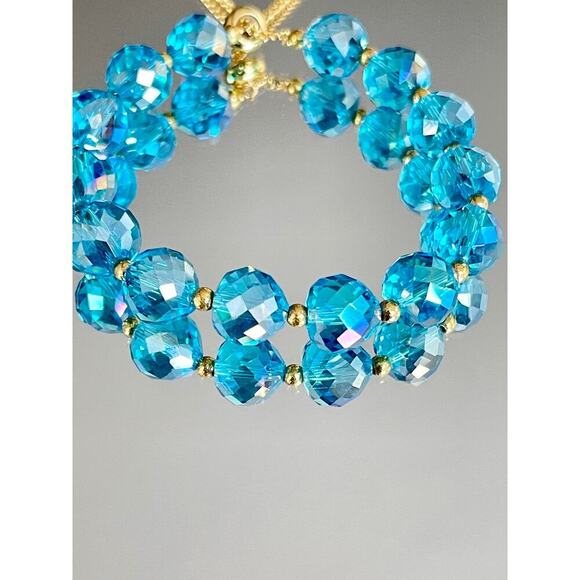 Blue Swarovski Beaded Bracelet - Picture 9 of 16